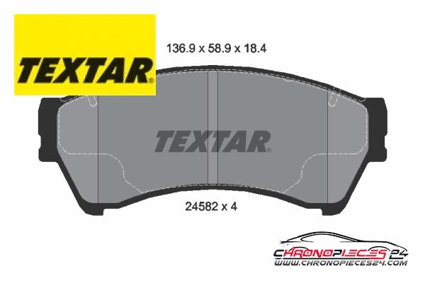 Achat de TEXTAR 2458201 Kit de plaquettes de frein, frein à disque pas chères