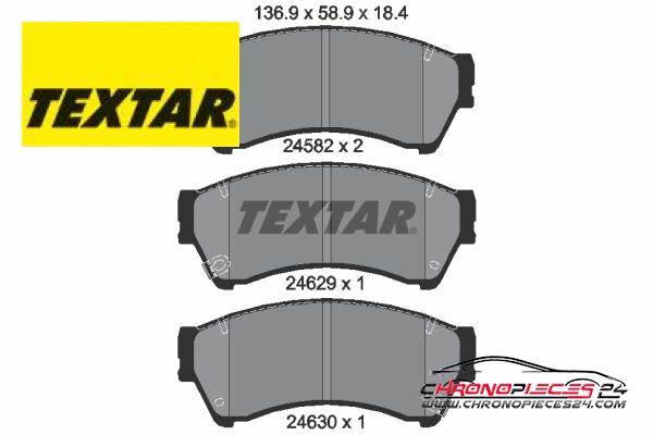 Achat de TEXTAR 2458202 Kit de plaquettes de frein, frein à disque pas chères