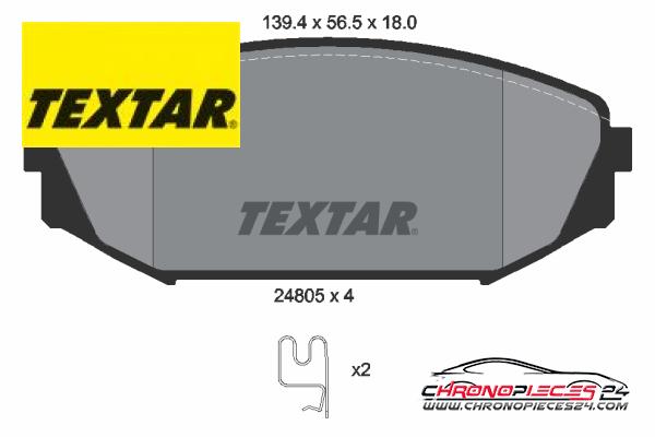 Achat de TEXTAR 2480501 Kit de plaquettes de frein, frein à disque pas chères