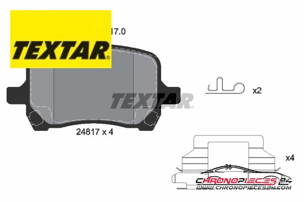 Achat de TEXTAR 2481701 Kit de plaquettes de frein, frein à disque pas chères