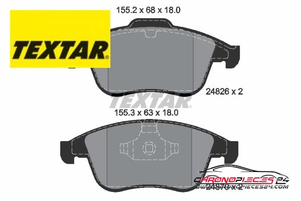 Achat de TEXTAR 2482601 Kit de plaquettes de frein, frein à disque pas chères