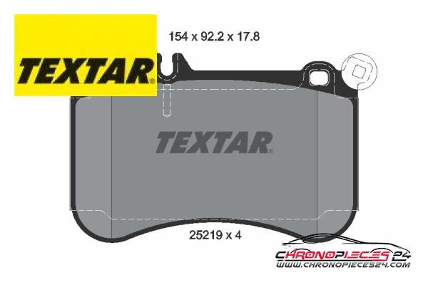 Achat de TEXTAR 2521901 Kit de plaquettes de frein, frein à disque pas chères