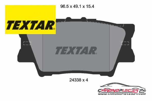 Achat de TEXTAR 2433801 Kit de plaquettes de frein, frein à disque pas chères