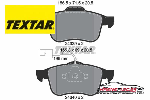 Achat de TEXTAR 2433901 Kit de plaquettes de frein, frein à disque pas chères