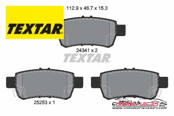 Achat de TEXTAR 2434101 Kit de plaquettes de frein, frein à disque pas chères