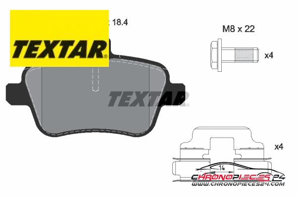 Achat de TEXTAR 2484801 Kit de plaquettes de frein, frein à disque pas chères