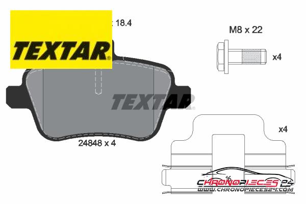 Achat de TEXTAR 2484803 Kit de plaquettes de frein, frein à disque pas chères