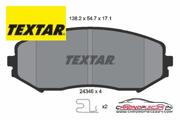 Achat de TEXTAR 2434601 Kit de plaquettes de frein, frein à disque pas chères