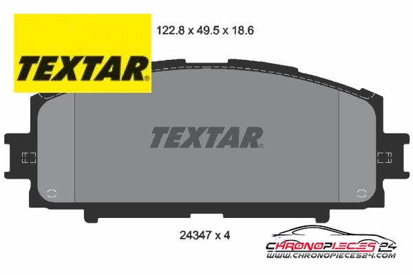 Achat de TEXTAR 2434701 Kit de plaquettes de frein, frein à disque pas chères