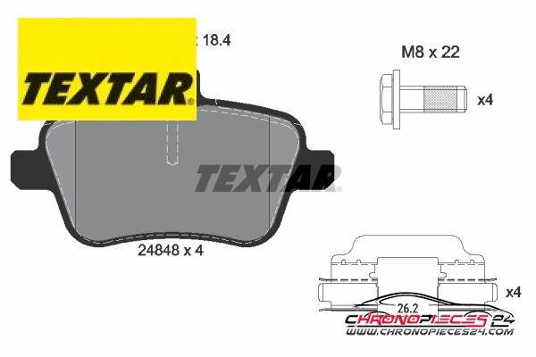 Achat de TEXTAR 2484805 Kit de plaquettes de frein, frein à disque pas chères