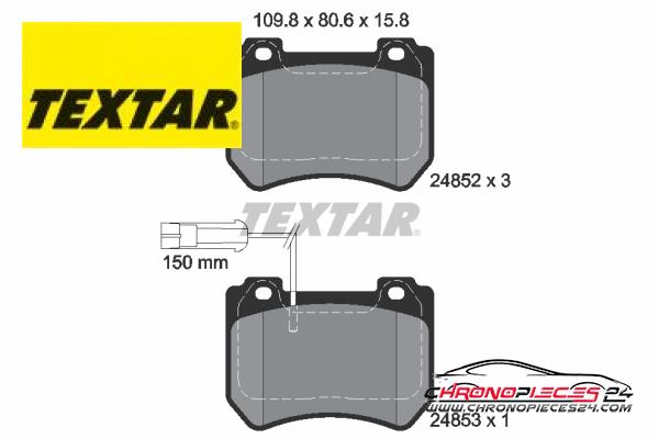 Achat de TEXTAR 2485201 Kit de plaquettes de frein, frein à disque pas chères