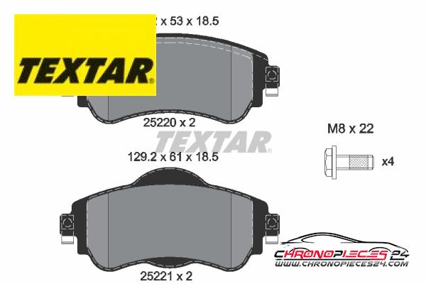 Achat de TEXTAR 2522001 Kit de plaquettes de frein, frein à disque pas chères