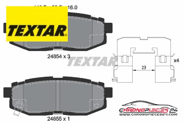 Achat de TEXTAR 2485401 Kit de plaquettes de frein, frein à disque pas chères