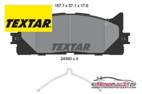 Achat de TEXTAR 2435001 Kit de plaquettes de frein, frein à disque pas chères