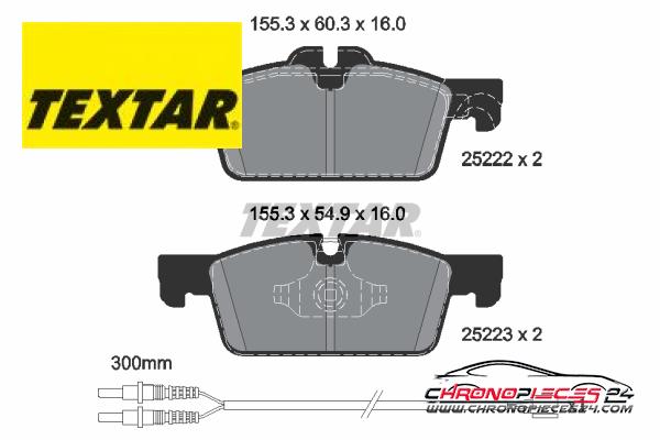 Achat de TEXTAR 2522204 Kit de plaquettes de frein, frein à disque Q+ pas chères