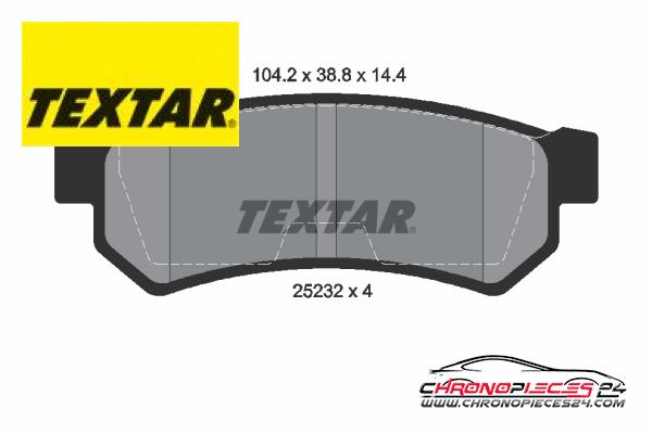 Achat de TEXTAR 2523201 Kit de plaquettes de frein, frein à disque pas chères