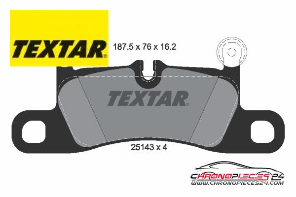 Achat de TEXTAR 2514301 Kit de plaquettes de frein, frein à disque pas chères