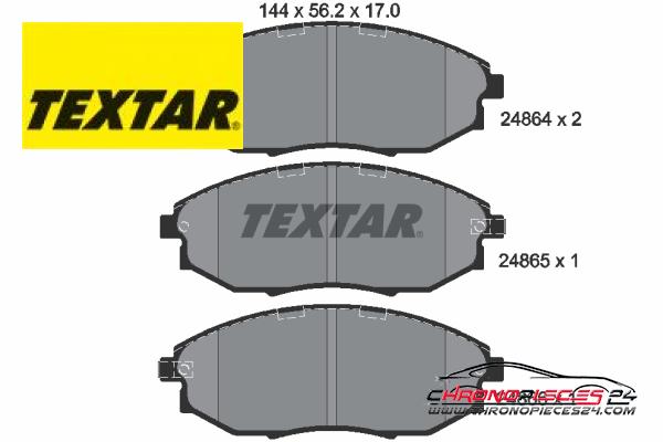 Achat de TEXTAR 2486401 Kit de plaquettes de frein, frein à disque pas chères