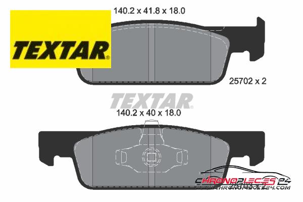 Achat de TEXTAR 2570201 Kit de plaquettes de frein, frein à disque pas chères