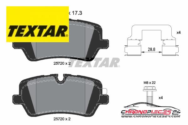 Achat de TEXTAR 2572001 Kit de plaquettes de frein, frein à disque pas chères