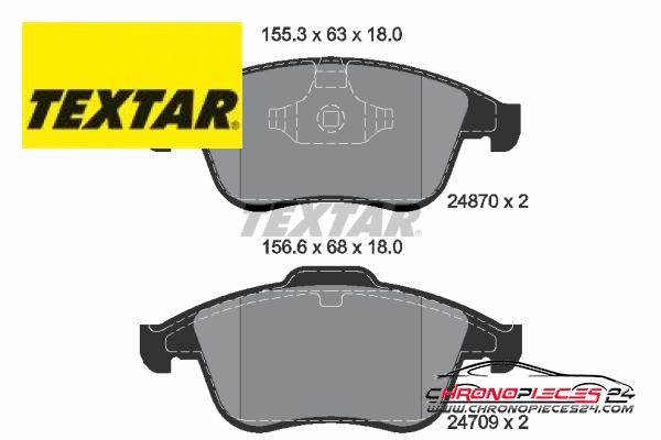 Achat de TEXTAR 2487001 Kit de plaquettes de frein, frein à disque pas chères