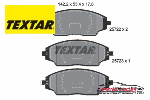 Achat de TEXTAR 2572201 Kit de plaquettes de frein, frein à disque pas chères