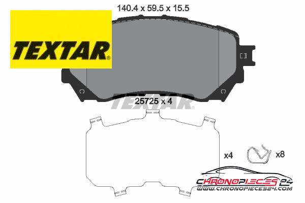 Achat de TEXTAR 2572501 Kit de plaquettes de frein, frein à disque pas chères