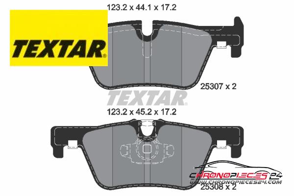 Achat de TEXTAR 2530701 Kit de plaquettes de frein, frein à disque pas chères