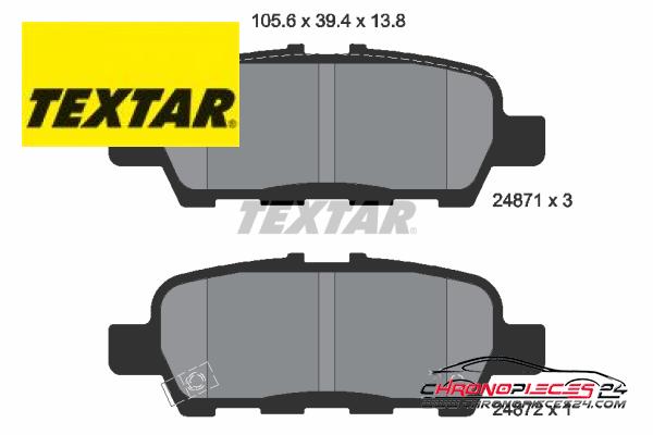 Achat de TEXTAR 2487101 Kit de plaquettes de frein, frein à disque pas chères