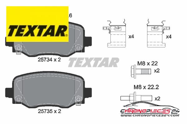 Achat de TEXTAR 2573401 Kit de plaquettes de frein, frein à disque pas chères