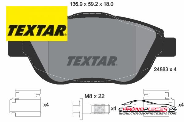 Achat de TEXTAR 2488301 Kit de plaquettes de frein, frein à disque pas chères