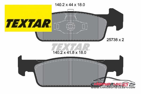 Achat de TEXTAR 2573801 Kit de plaquettes de frein, frein à disque pas chères