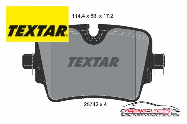 Achat de TEXTAR 2574201 Kit de plaquettes de frein, frein à disque pas chères