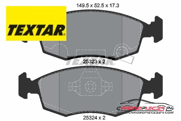 Achat de TEXTAR 2532301 Kit de plaquettes de frein, frein à disque pas chères