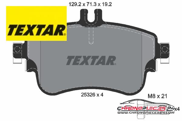 Achat de TEXTAR 2532601 Kit de plaquettes de frein, frein à disque pas chères