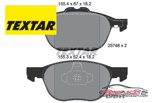 Achat de TEXTAR 2574801 Kit de plaquettes de frein, frein à disque pas chères