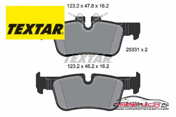 Achat de TEXTAR 2533101 Kit de plaquettes de frein, frein à disque pas chères