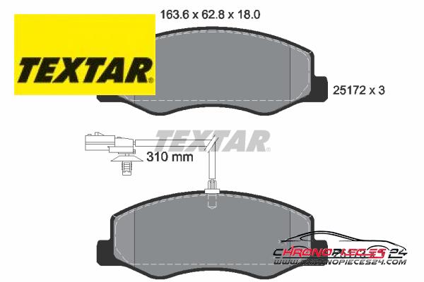 Achat de TEXTAR 2517201 Kit de plaquettes de frein, frein à disque pas chères