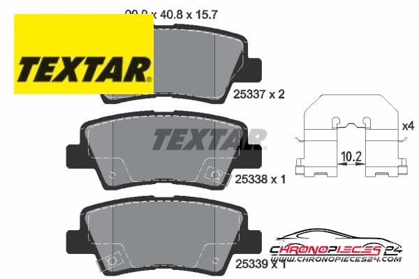 Achat de TEXTAR 2533701 Kit de plaquettes de frein, frein à disque pas chères