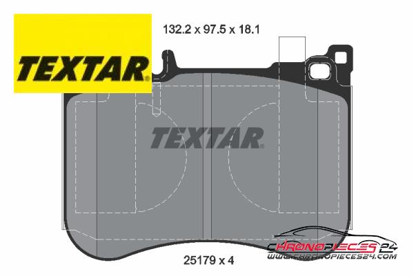 Achat de TEXTAR 2517901 Kit de plaquettes de frein, frein à disque pas chères