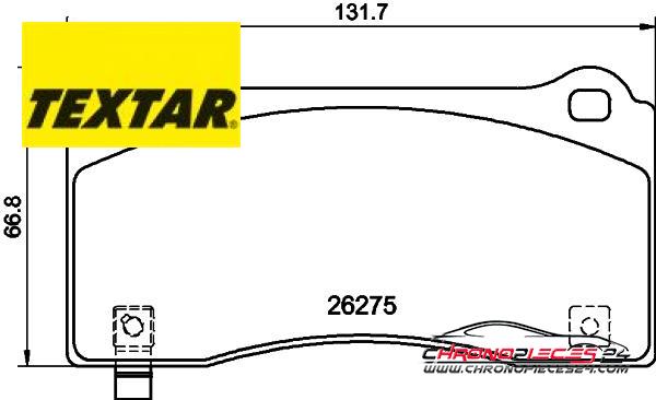 Achat de TEXTAR 2627501 Kit de plaquettes de frein, frein à disque Q+ pas chères