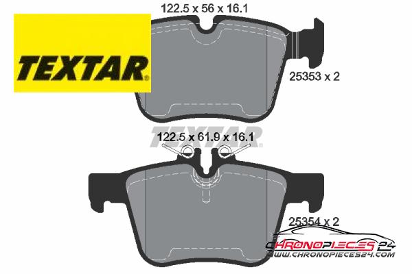 Achat de TEXTAR 2535301 Kit de plaquettes de frein, frein à disque pas chères