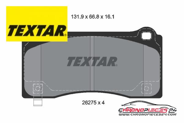 Achat de TEXTAR 2627501 Kit de plaquettes de frein, frein à disque Q+ pas chères