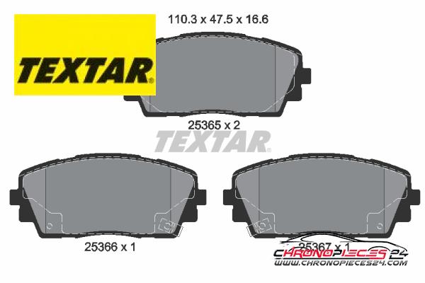 Achat de TEXTAR 2536501 Kit de plaquettes de frein, frein à disque pas chères