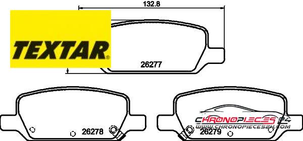 Achat de TEXTAR 2627701 Kit de plaquettes de frein, frein à disque Q+ pas chères