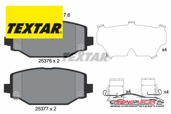 Achat de TEXTAR 2537601 Kit de plaquettes de frein, frein à disque pas chères