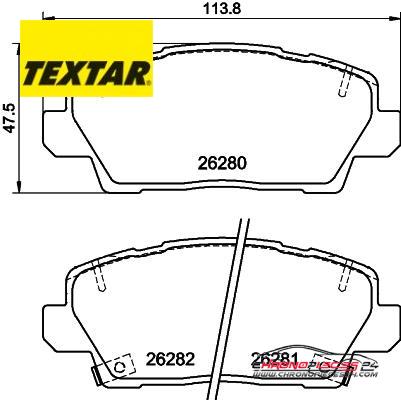 Achat de TEXTAR 2628001 Kit de plaquettes de frein, frein à disque  pas chères