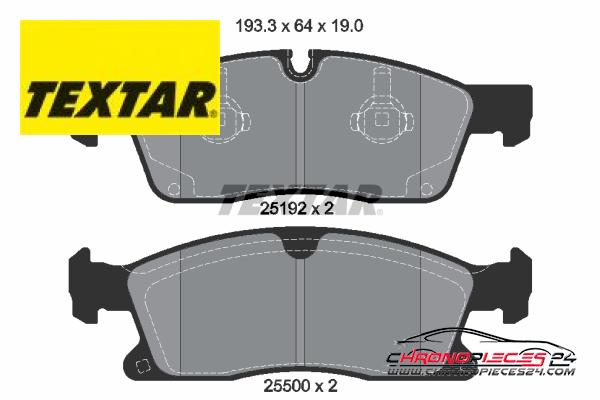 Achat de TEXTAR 2519201 Kit de plaquettes de frein, frein à disque pas chères