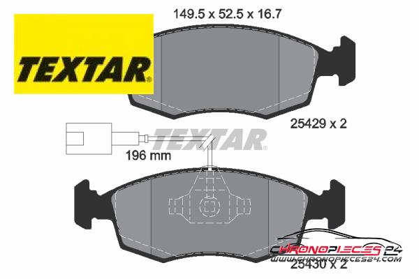 Achat de TEXTAR 2542901 Kit de plaquettes de frein, frein à disque pas chères