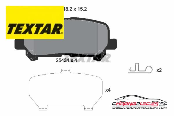 Achat de TEXTAR 2543401 Kit de plaquettes de frein, frein à disque pas chères